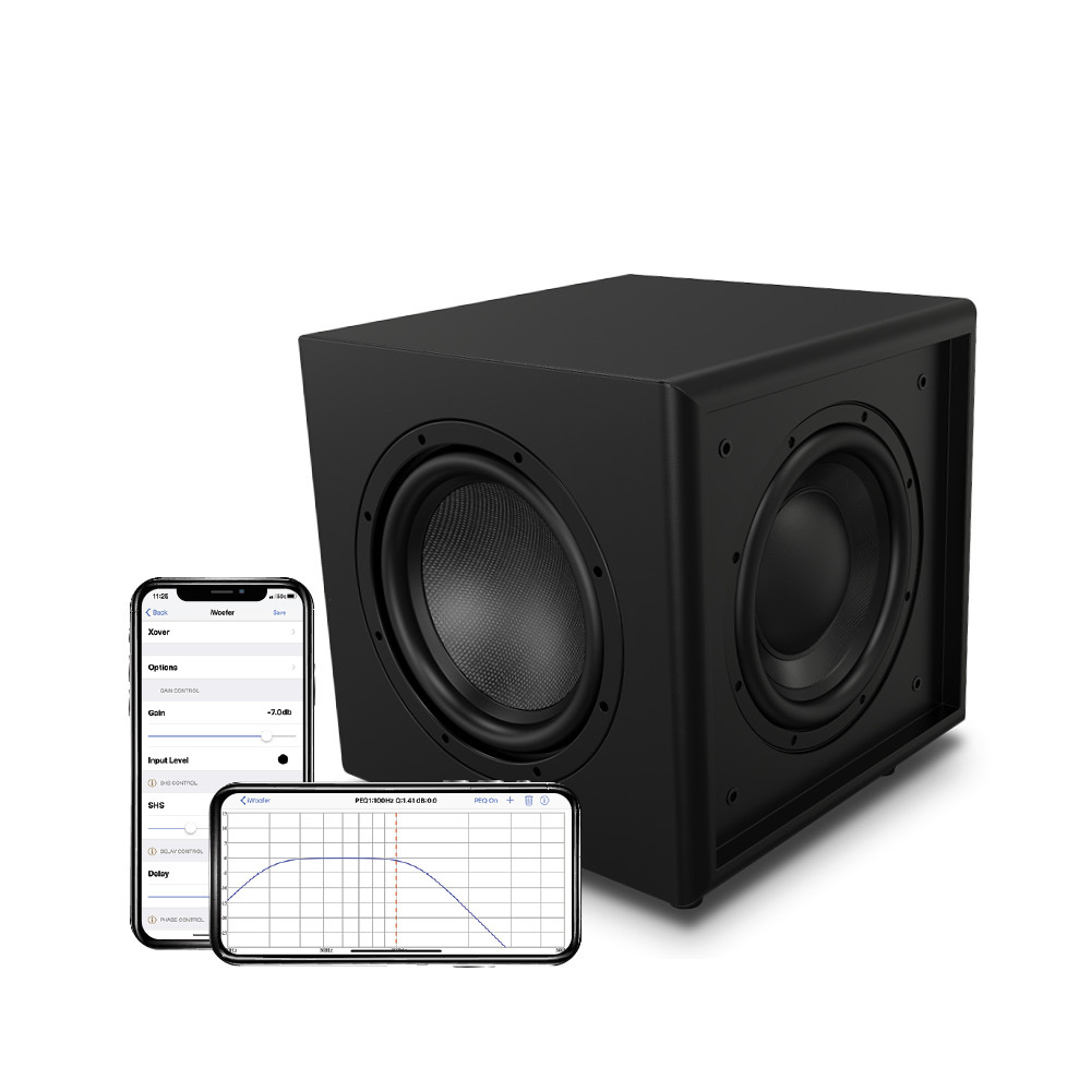 Trevoce10 DSP Triple 10" Active Subwoofer w/ App Controlled DSP, Faux Leather, Black Series